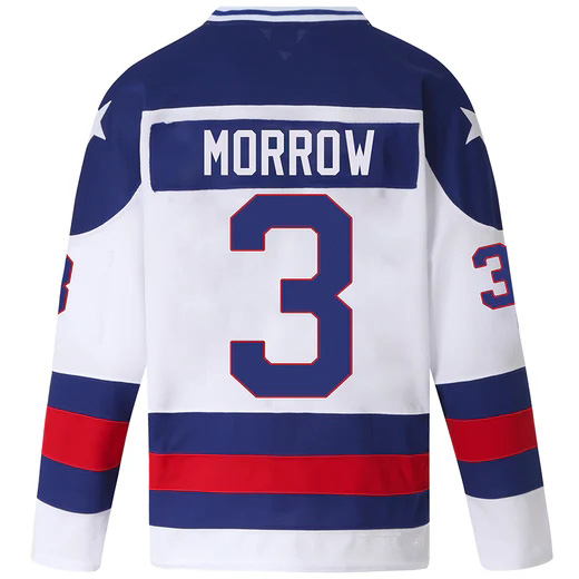 Ken Morrow #3 Men's White 1980 USA Hockey Jersey