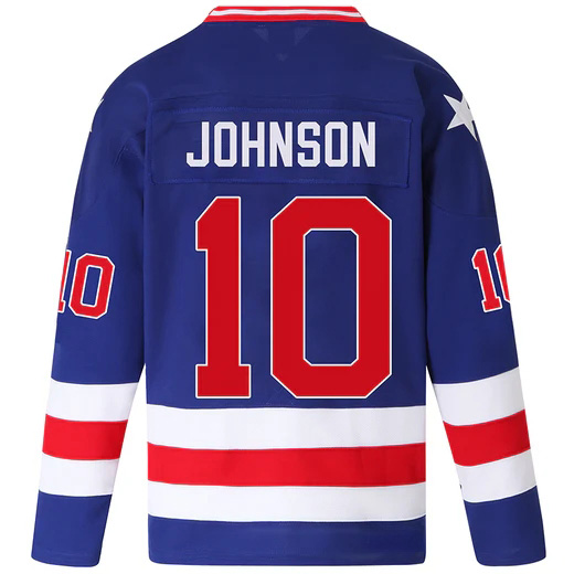 Mark Johnson #10 Men's Blue 1980 USA Hockey Jersey