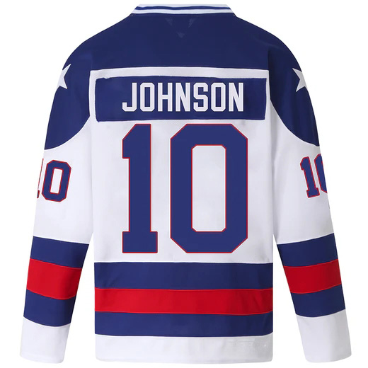 Mark Johnson #10 Men's White 1980 USA Hockey Jersey