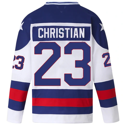 Dave Christian #23 Men's White 1980 USA Hockey Jersey