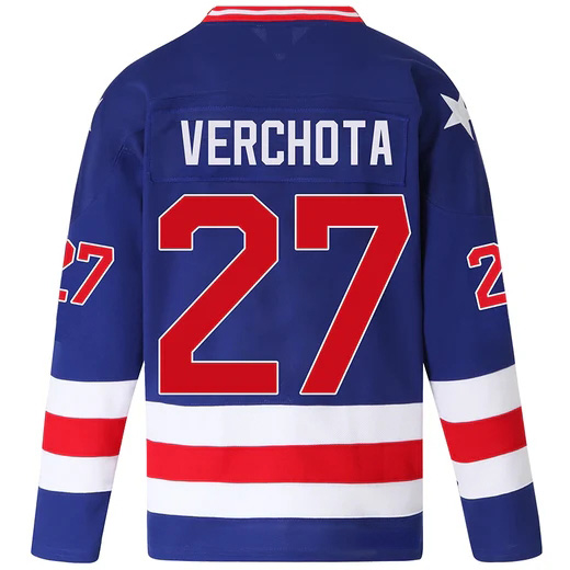 Phil Verchota #27 Men's Blue 1980 USA Hockey Jersey