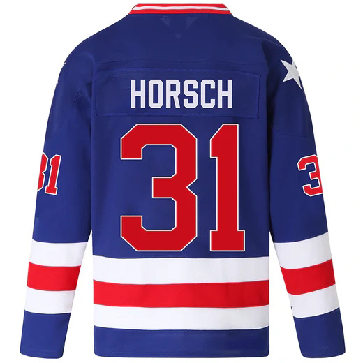 Bruce Horsch #31 Men's Blue 1980 USA Hockey Jersey