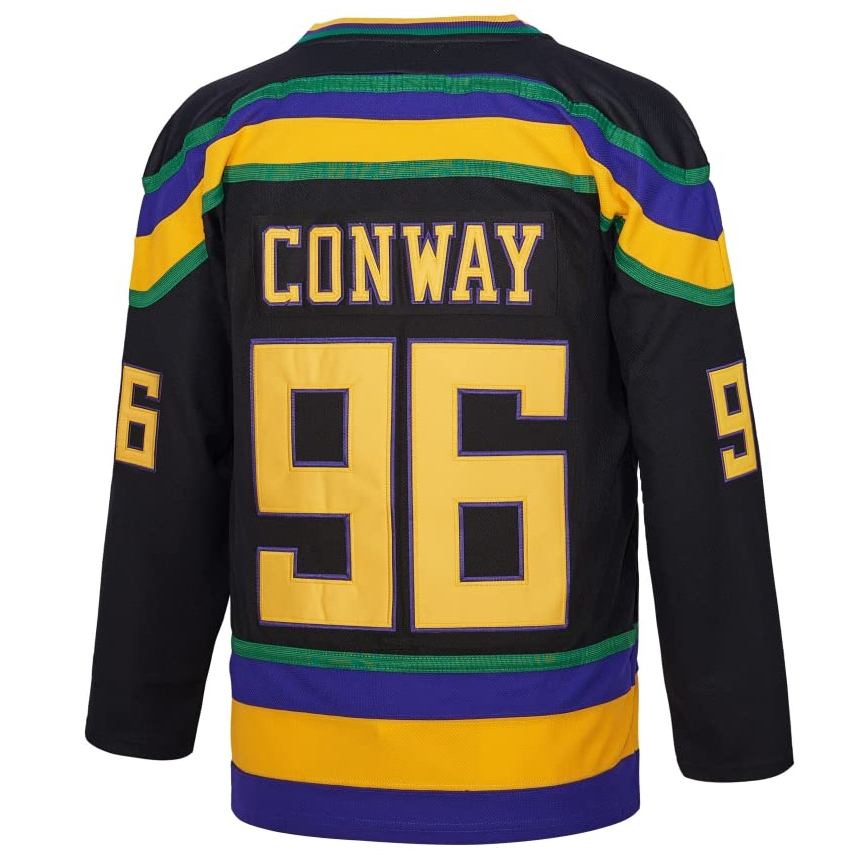 Charlie Conway #96 Men's Movie Black Hockey Jersey