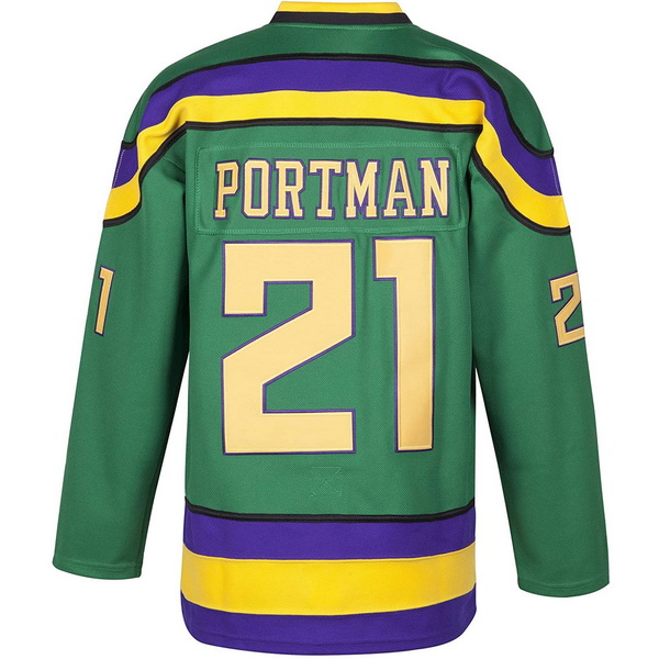 Dean Portman #21 Men's Movie Green Hockey Jersey