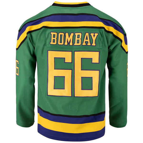 Gordon Bombay #66 Men's Movie Green Hockey Jersey