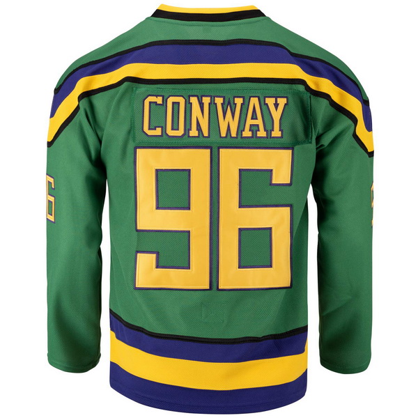 Charlie Conway #96 Men's Movie Green Hockey Jersey