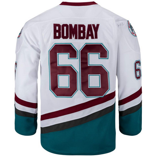 Gordon Bombay #66 Men's White Movie Sport Hockey Jersey