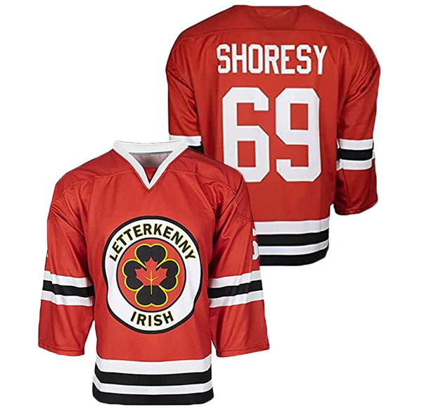 Shoresy #69 Men's Red Irish Hockey Jersey