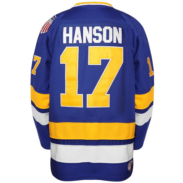 Steve Hanson #17 Men's Blue Brothers Hockey Jersey