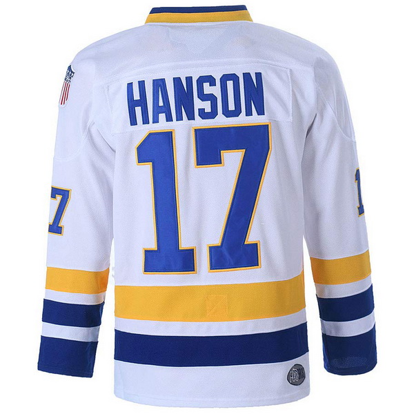 Steve Hanson #17 Men's White Brothers Outdoor Hockey Jersey