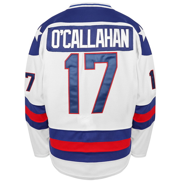 Jack O'Callahan #17 Men's White 1980 USA Hockey Jersey