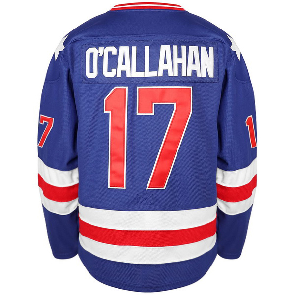 Jack O'Callahan #17 Men's Blue 1980 USA Hockey Jersey