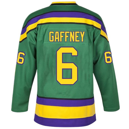 Julie Gaffney #6 Men's Green Movie Stitched Hockey Jersey