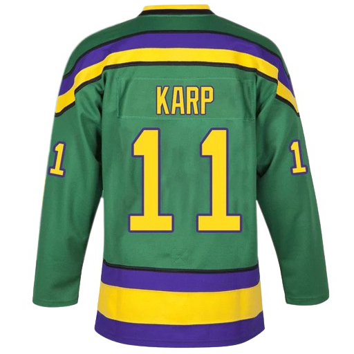 Dave Karp #11 Men's Green Movie Classic Hockey Jersey