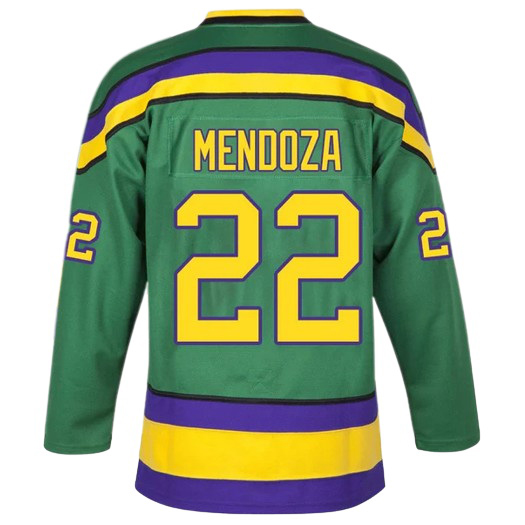 Luis Mendoza #22 Men's Green Movie Stitched Hockey Jersey