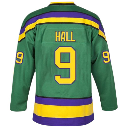 Jesse Hall #9 Men's Green Movie Classic Hockey Jersey