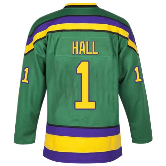 Terry Hall #1 Men's Green Movie Outdoor Hockey Jersey